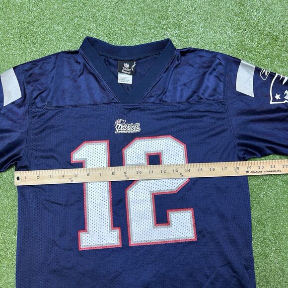 Vintage Tom Brady Reebok New England Patriots Jersey #12 Size Large 14-16 Youth - Picture 5 of 7